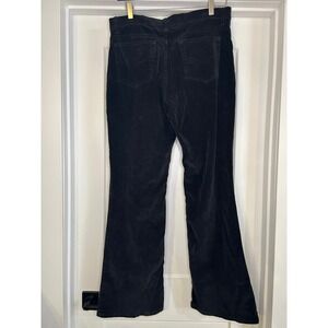 Gloria Vanderbilt Black Corduroy Flare Leg High Rise Pants Womens 12/14